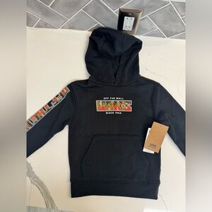 Vans Kids Black Hoodie with Graphic Flame Accents. Size 2T.